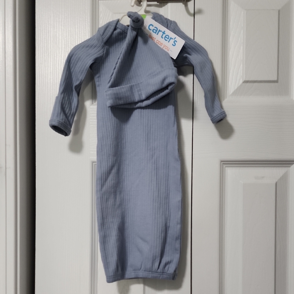 Carter's Soft Blue Infant Sleep Gown